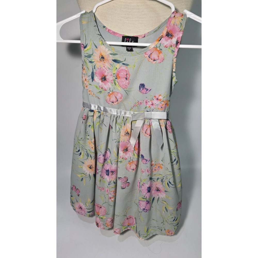 Girls Lilt Layered Dress Size 4, Butterflies & Flowers, Spring, Easter, Garden